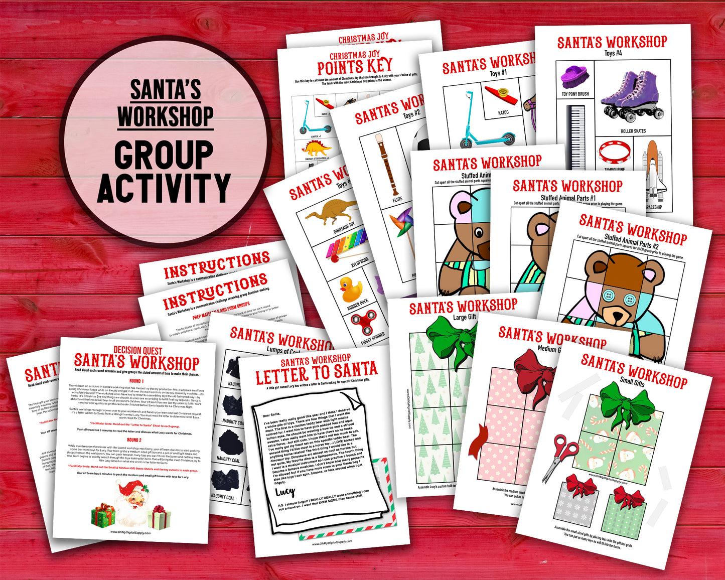 Work on team building with Santa's Workshop...a ready to print Christmas themed group icebreaker activity. Communication and team decision-making are required as teams navigate through a multi-round themed scenario.