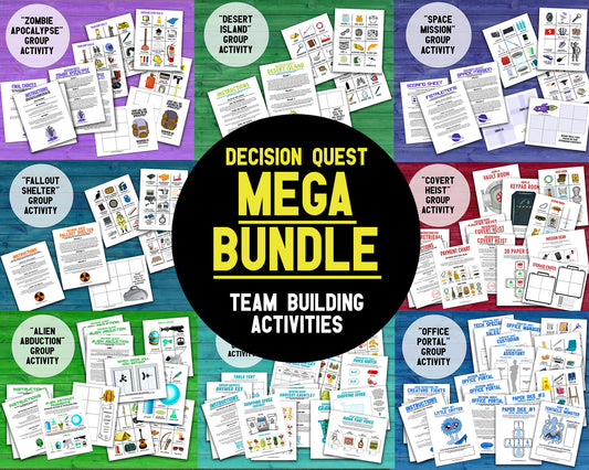 Decision Quest MEGA BUNDLE, Printable Team Building Activities & Group Icebreaker Games