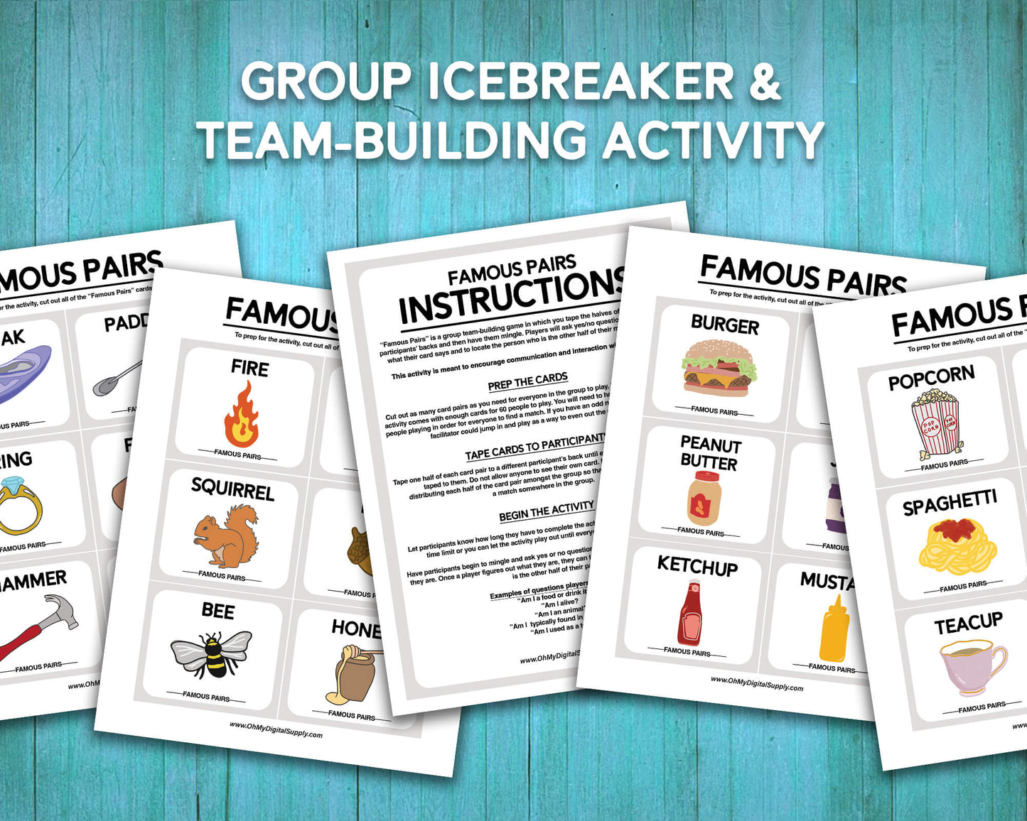 Famous Pairs Group Icebreaker Activity, Team-Building & Networking Game