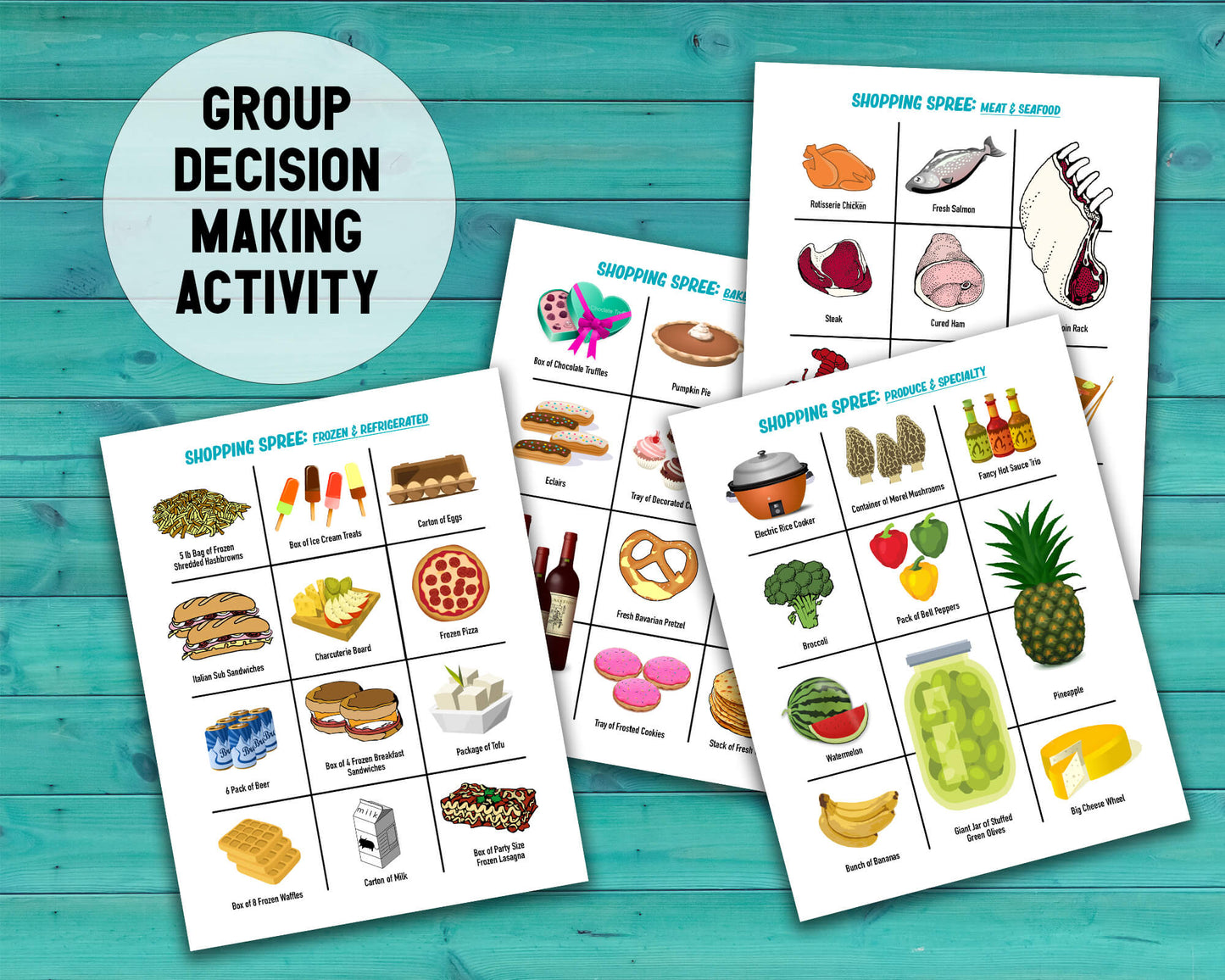 Grocery Gauntlet Decision Quest Group Team Building Activity and Icebreaker game.