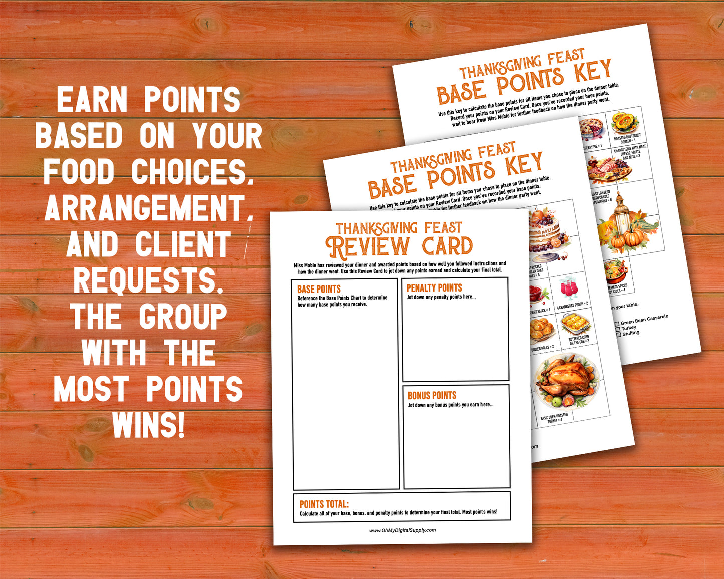 Try out this fun fall seasonal Thanksgiving Feast group team building activity to get co-workers or friends communicating and making decisions against the clock. This is a great group activity for around November and Autumn.