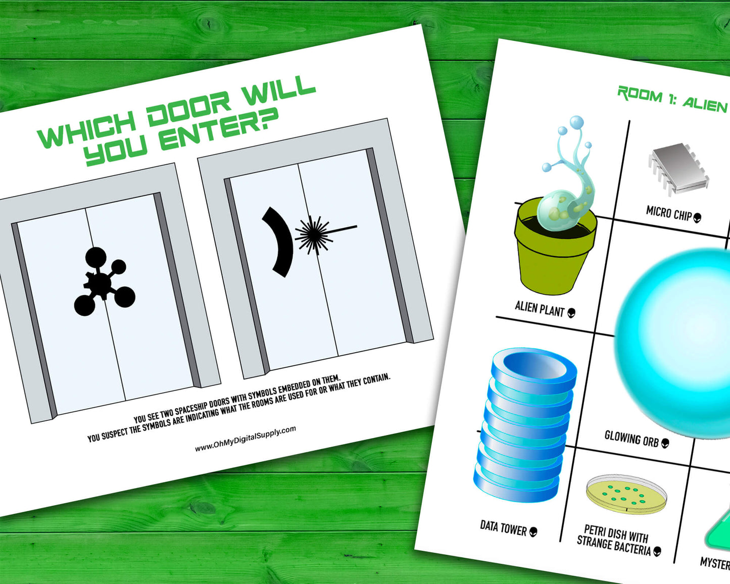 Mega Bundle of eight Decision Quest Activities for group team building. Activities in this bundle include: Zombie Apocalypse, Desert Island, Fallout Shelter, Space Mission, Alien Abduction, Covert Heist, Office Portal, and Grocery Gauntlet. Group decision making icebreaker games.