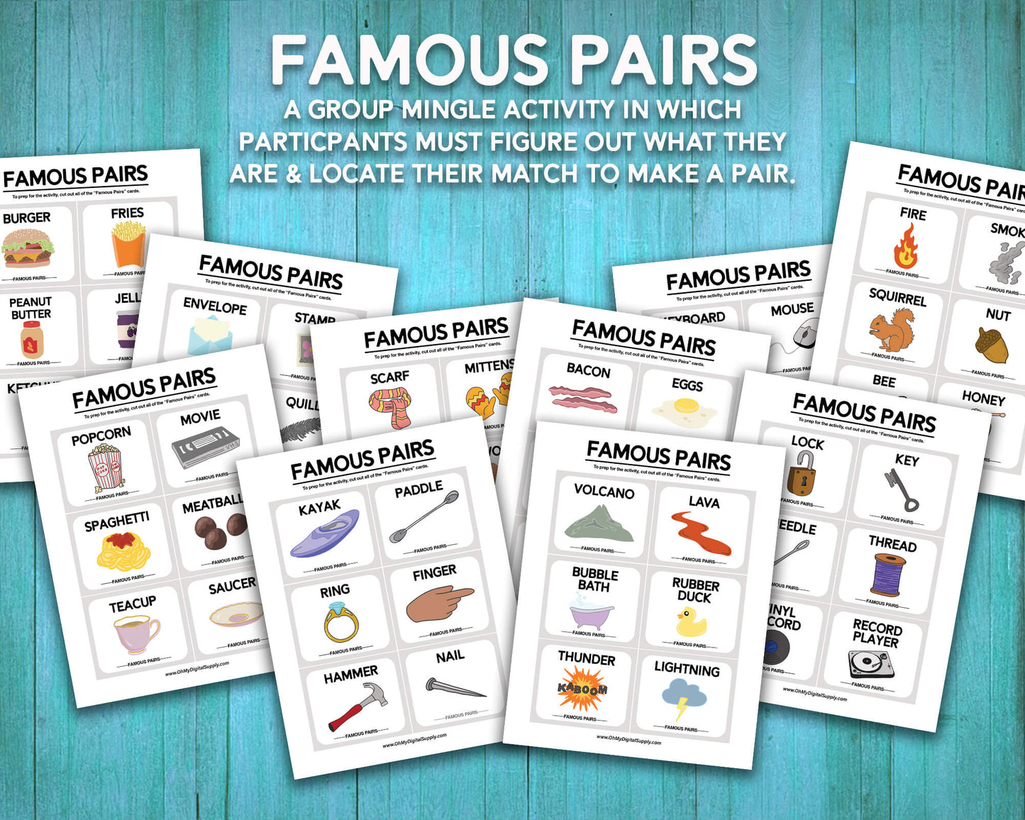 Famous Pairs Group Icebreaker Activity, Team-Building & Networking Game