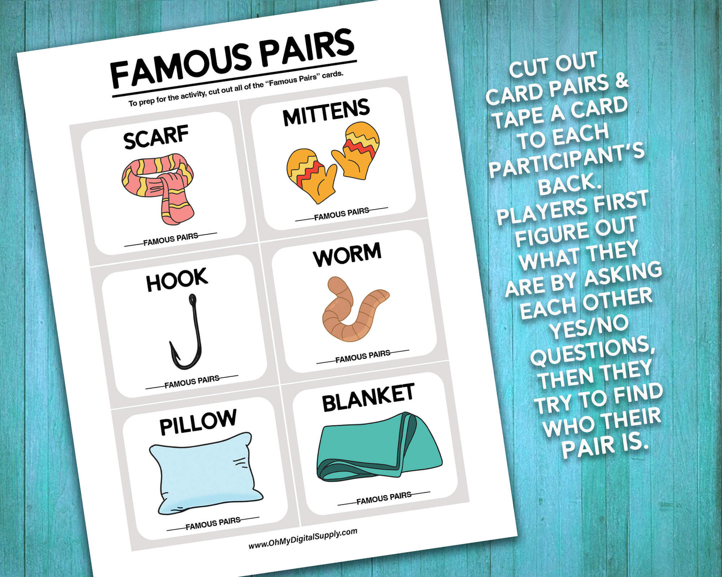 Famous Pairs Group Icebreaker Activity, Team-Building & Networking Game