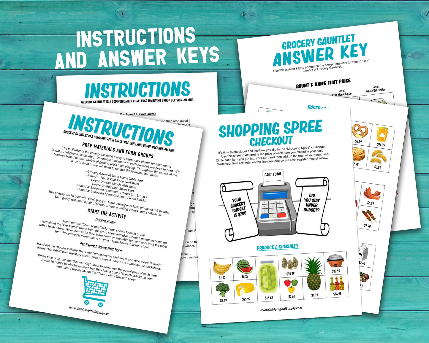 Grocery Gauntlet Decision Quest Group Team Building Activity and Icebreaker game.