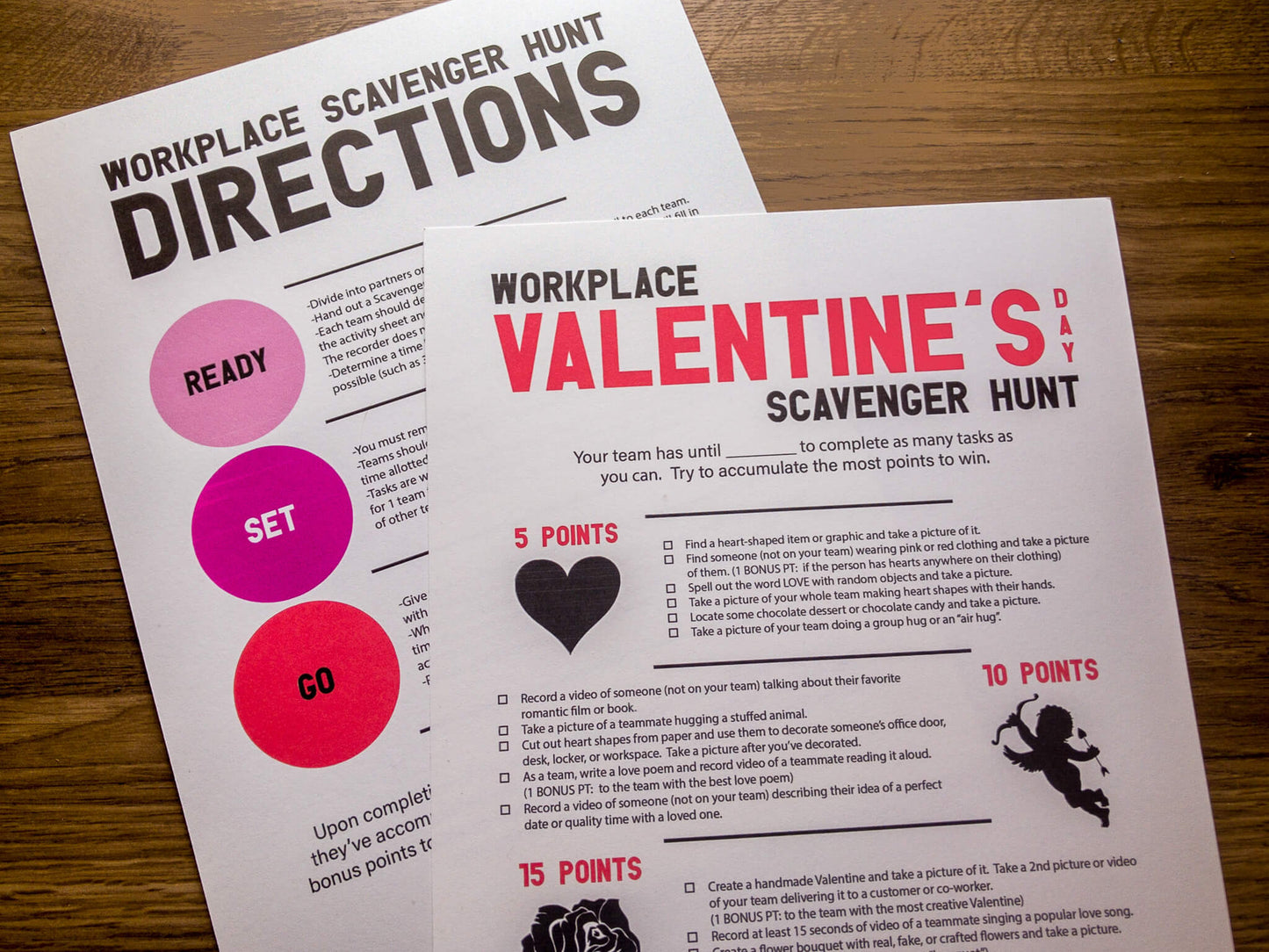 Valentine's Day Workplace Scavenger Hunt Printable Team Building Activity, Office Party Game, and Group Icebreaker