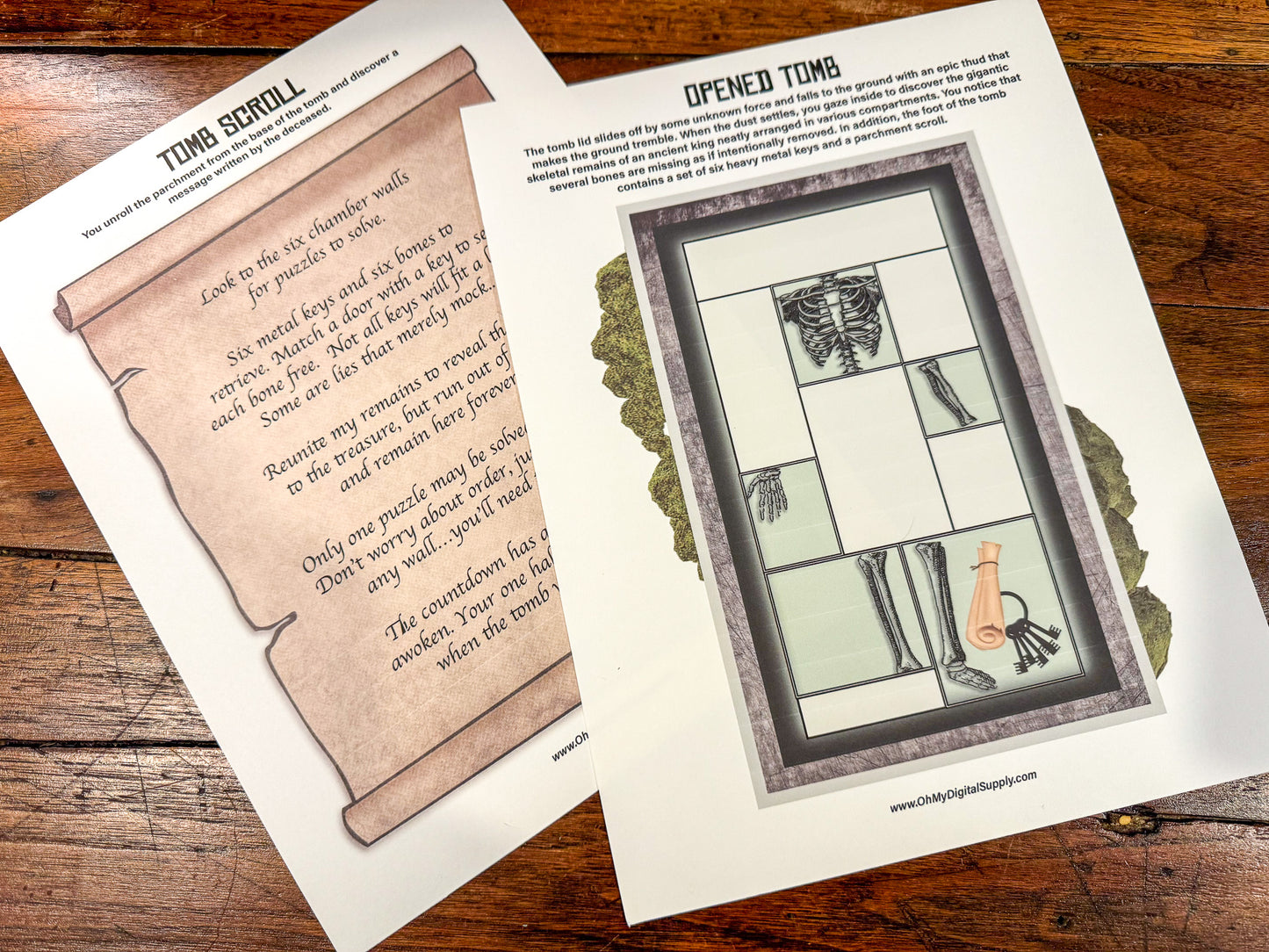 A printable group escape room game called Tomb of the Giant. This Nordic tomb themed team building activity involves 7 puzzles and a final word that must be solved in order to uncover the hidden ancient treasure in the giant king's tomb.