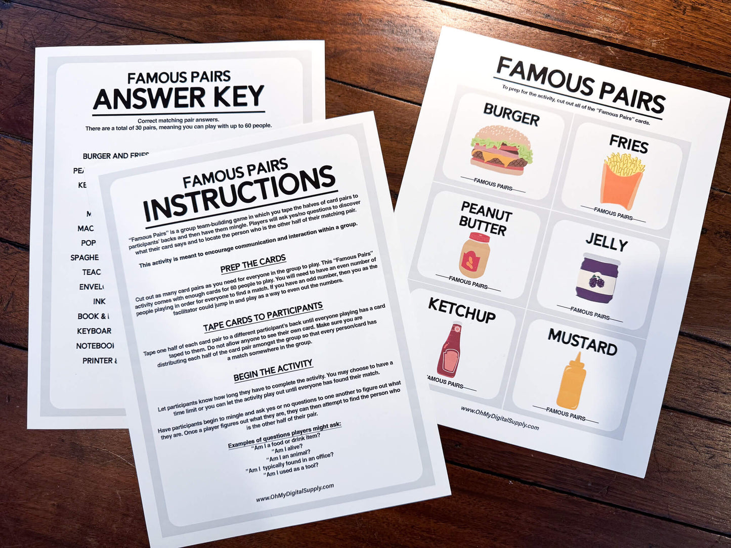 Famous Pairs Group Icebreaker Activity, Team-Building & Networking Game
