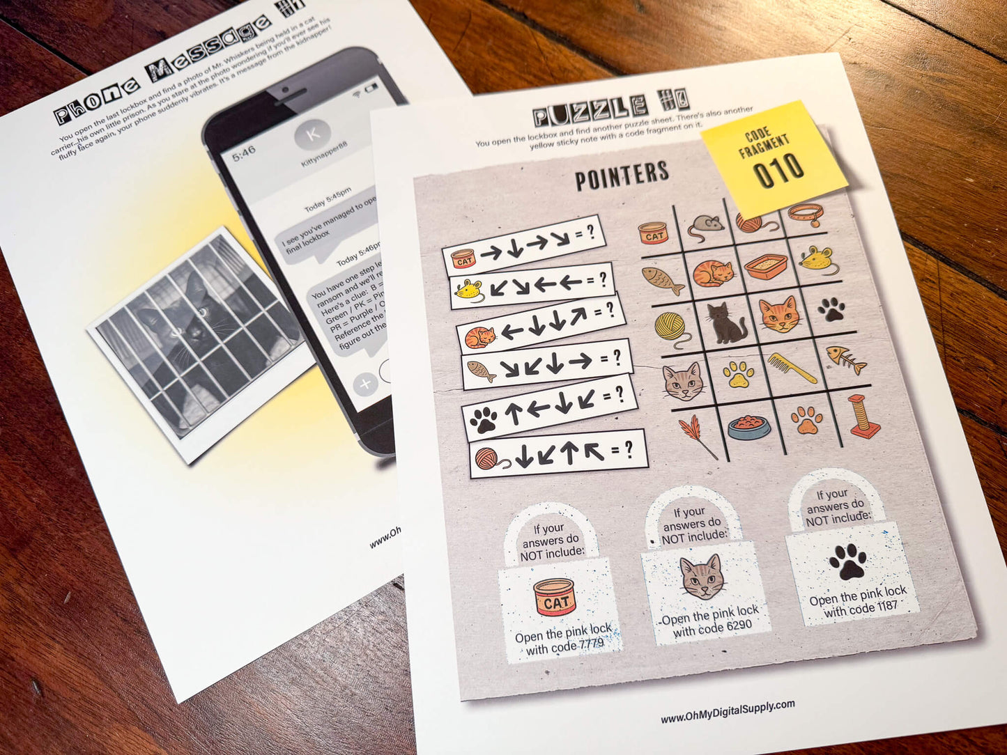 Ransom Note Printable Escape Room Game, team-building activity, group puzzle challenge, and icebreaker game in the form of printable PDFs.