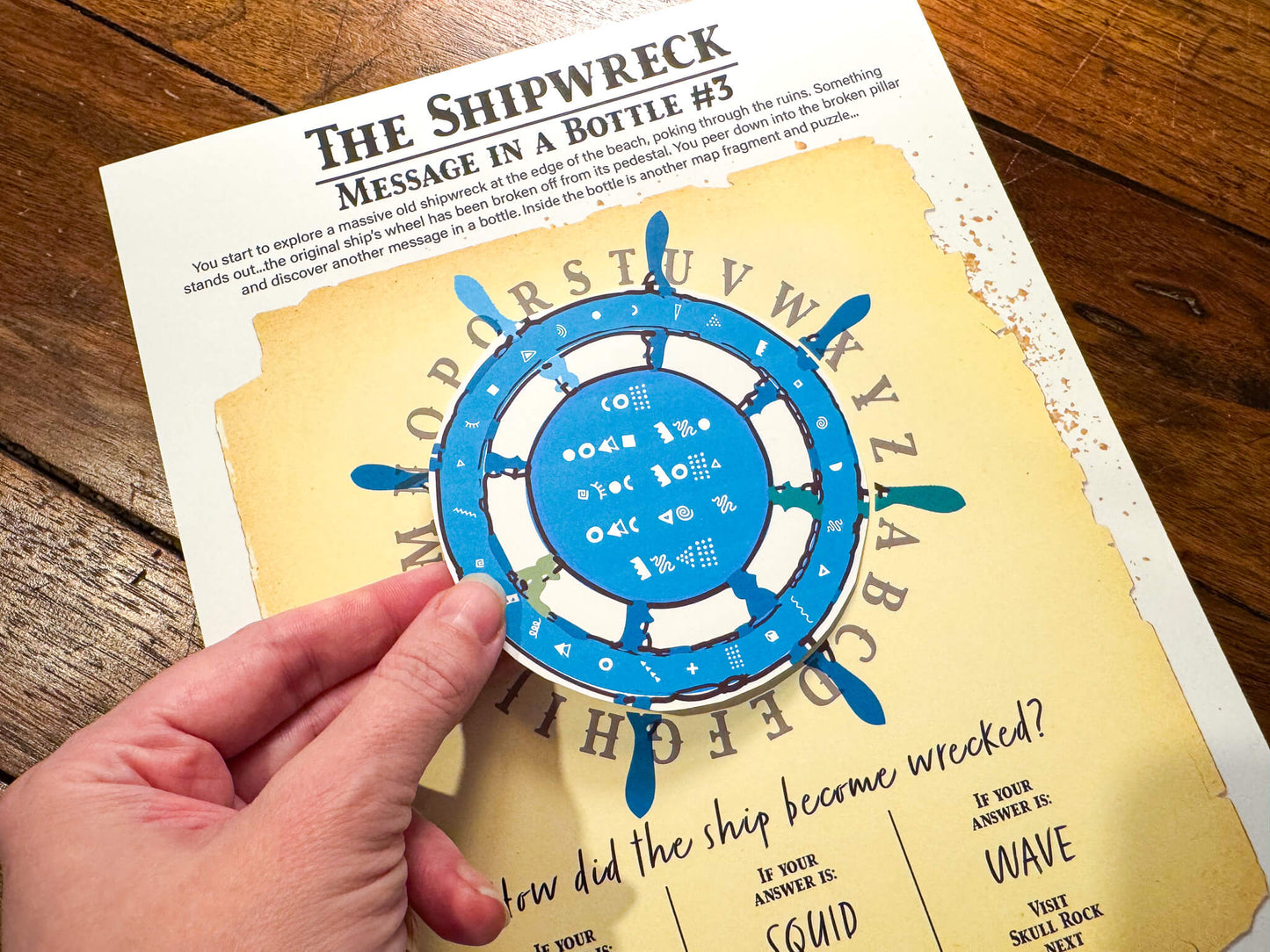 A printable group escape room game called Pirate Plunder. This tropical island themed team building activity involves 7 puzzles with a final lock combination that must be solved in order to unlock the pirate treasure.