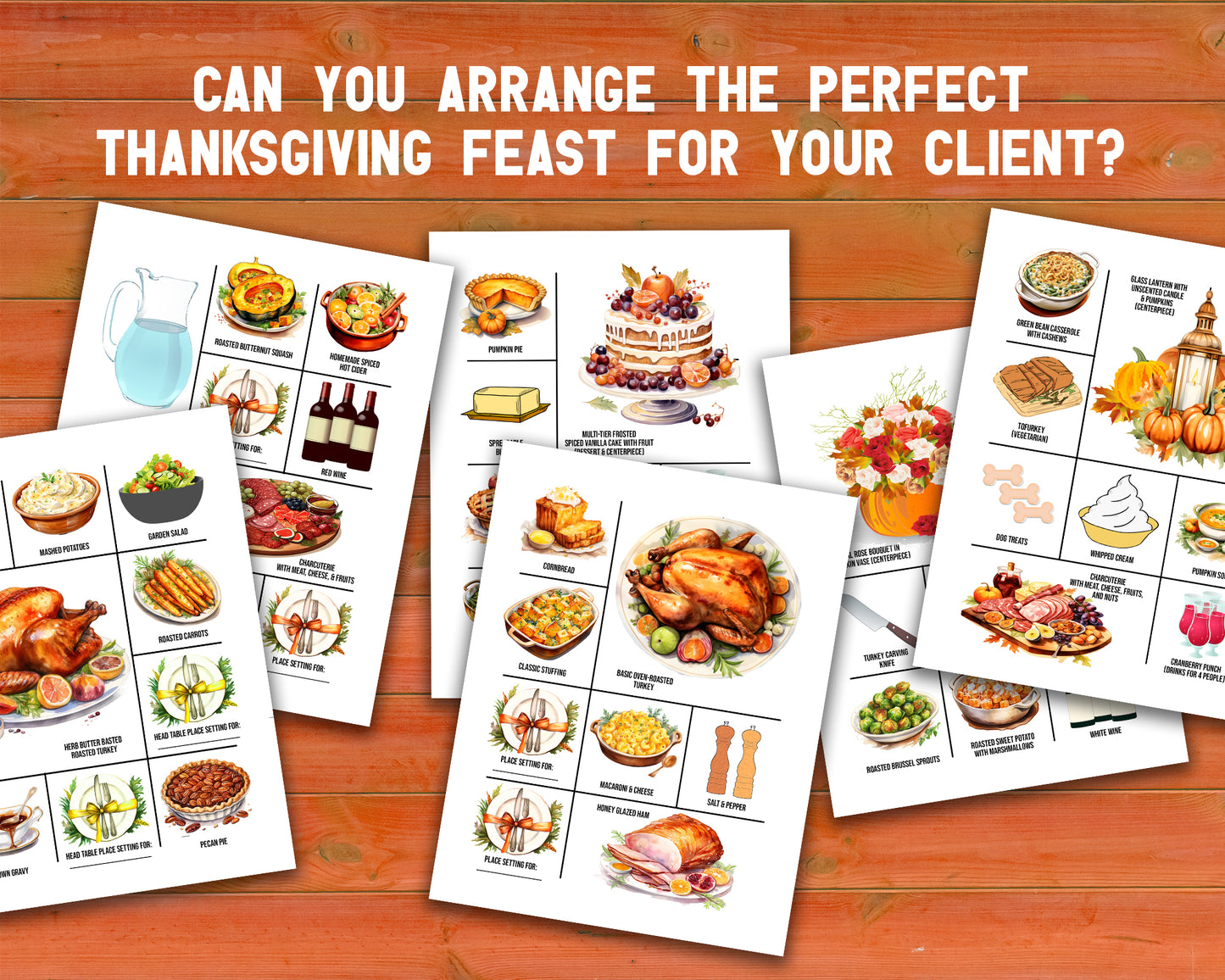 Try out this fun fall seasonal Thanksgiving Feast group team building activity to get co-workers or friends communicating and making decisions against the clock.  This is a great group activity for around November and Autumn.