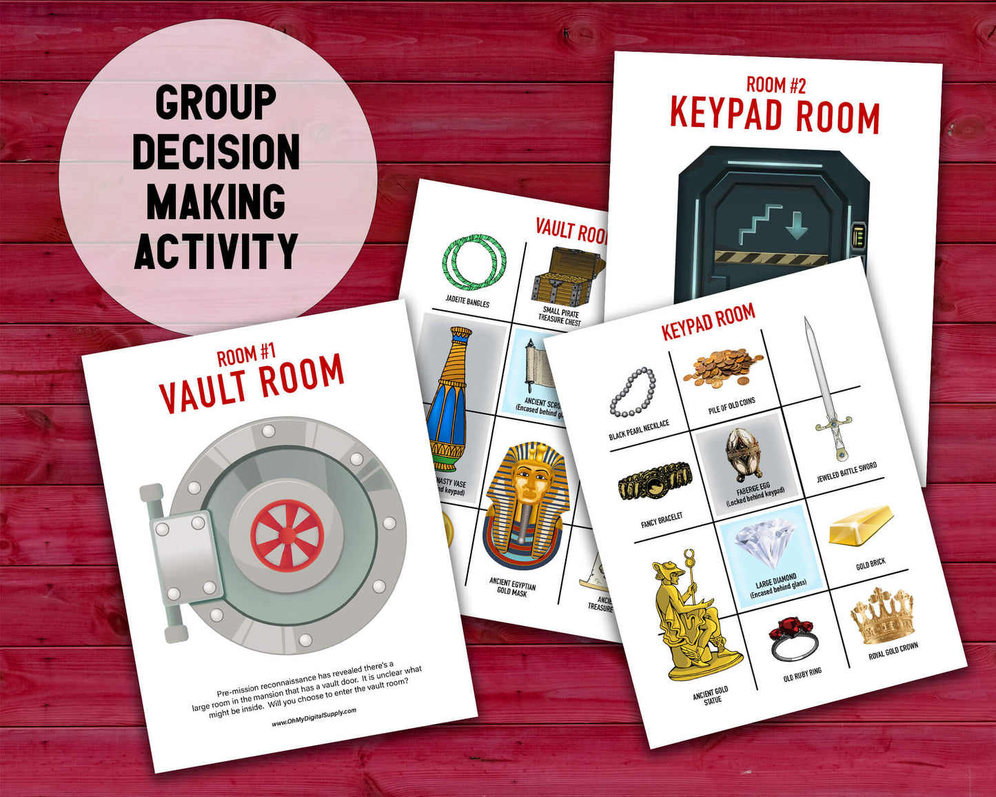 Covert Heist Decision Quest Group Team Building Activity and Icebreaker game.