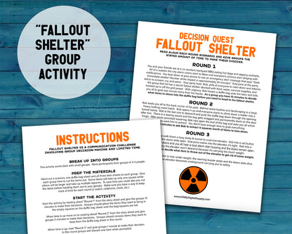 Fallout Shelter Decision Quest Group Team Building Activity and Icebreaker game.