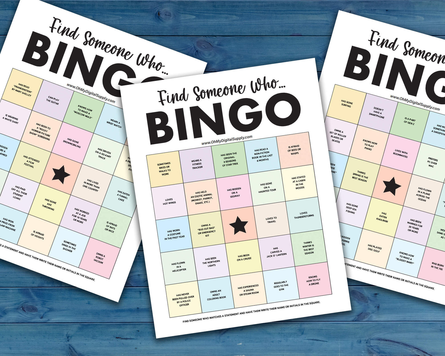 Find Someone BINGO Printable Group Icebreaker Activity, Human BINGO Get to Know You Challenge