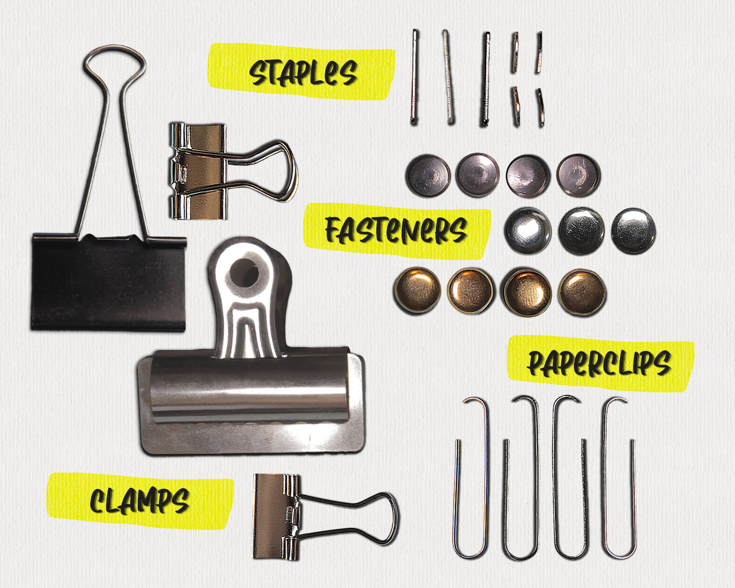 Metal Fasteners Clipart Pack with PNG Files for Commercial Use