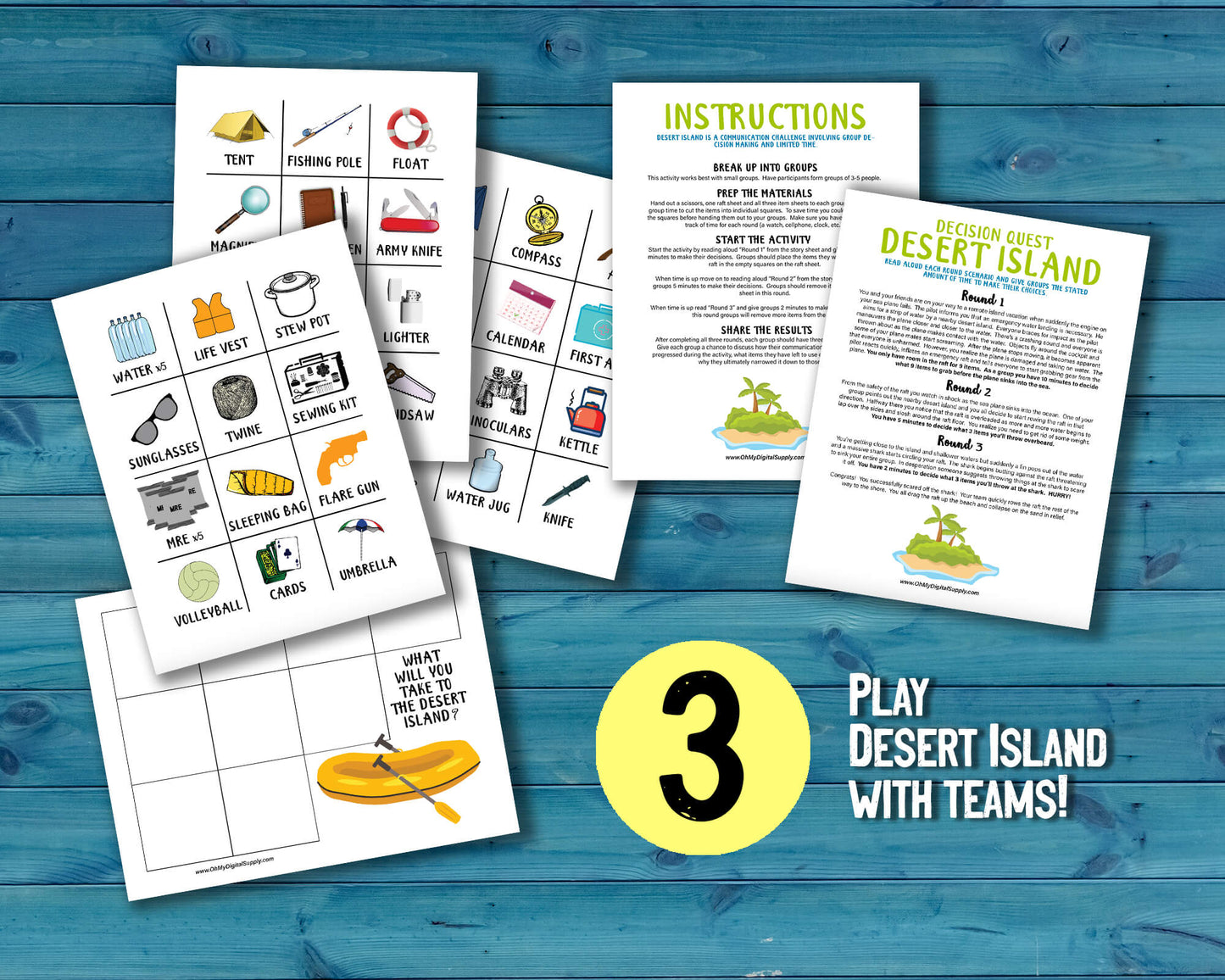 Workplace Group Games BUNDLE of Printable Team Building Activities & Staff Icebreaker Games