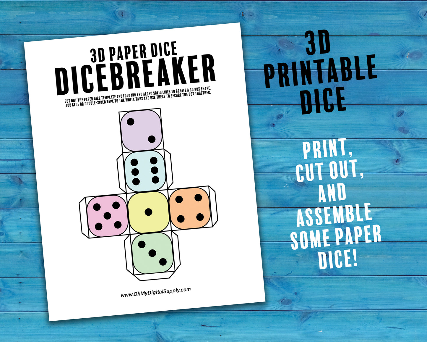 Dicebreaker Dice Roll Printable Icebreaker Questions Game, Icebreaker Group Team Building Activity