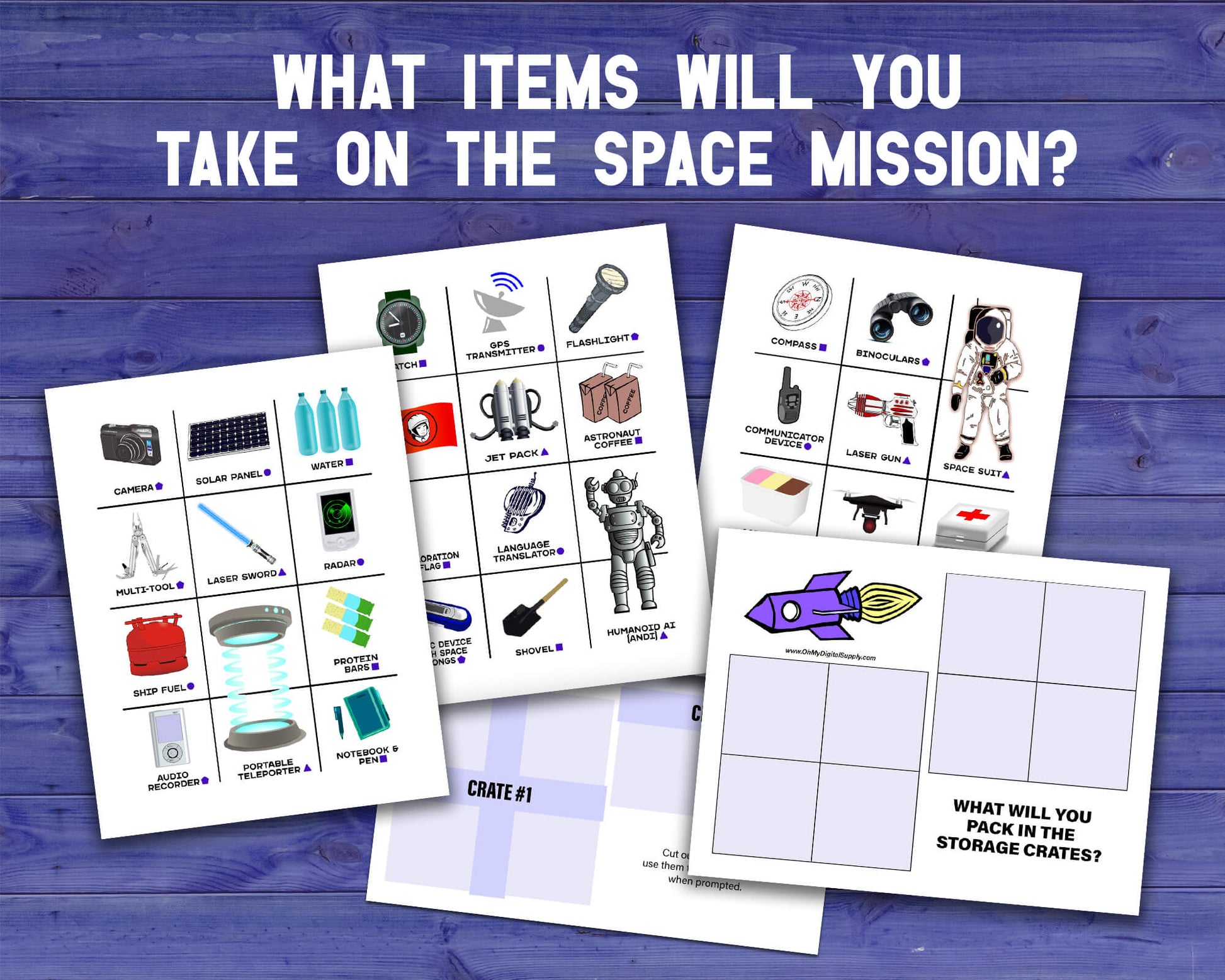 Space Mission Decision Quest Group Team Building Activity and Icebreaker game.