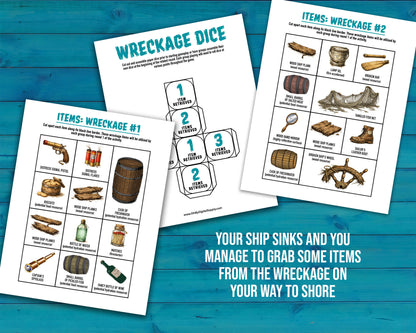 Shipwrecked printable group team building activity and icebreaker game in the form of downloadable PDF files.