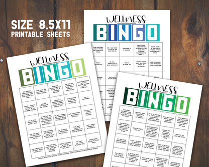 Health & Wellness Monthly BINGO Challenge Printable Activity