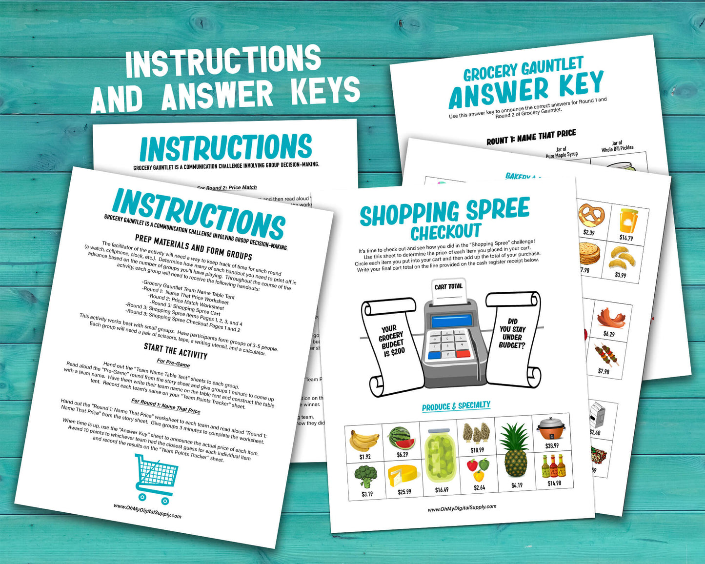 Decision Quest: Grocery Gauntlet, Printable Group Team Building Activity & Icebreaker Game
