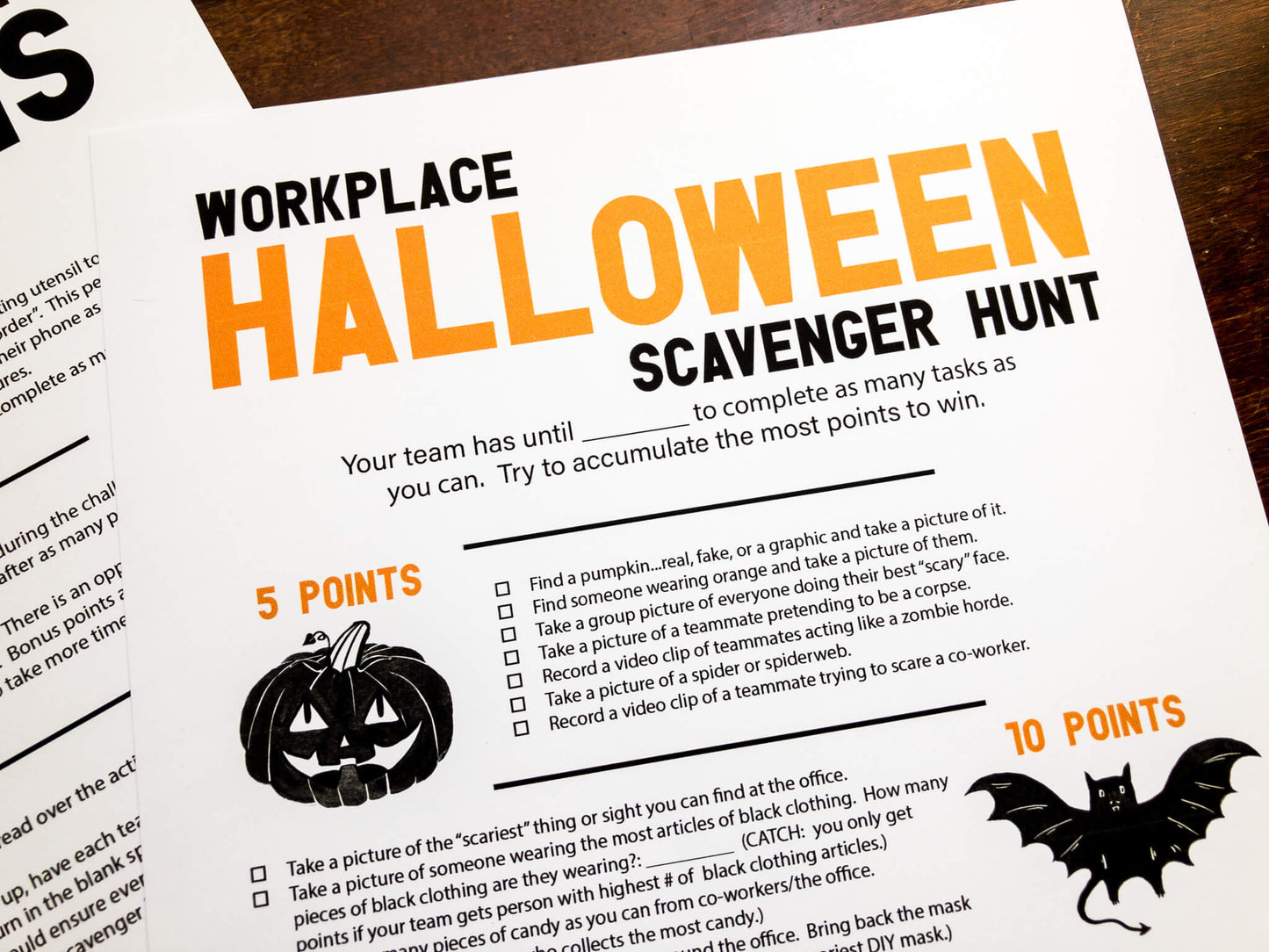 Halloween Workplace Scavenger Hunt Printable Team Building Activity, Icebreaker, and Office Staff Game