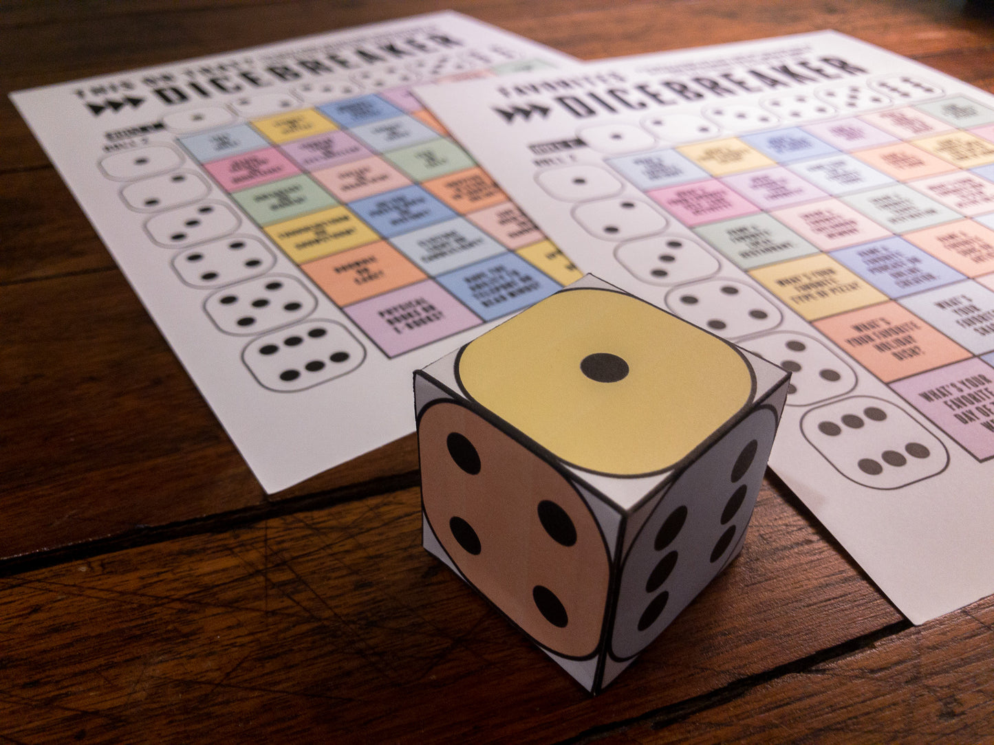 Dicebreaker Dice Roll Printable Icebreaker Questions Game, Icebreaker Group Team Building Activity