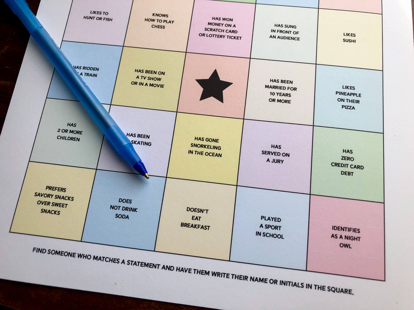 Find Someone BINGO Printable Group Icebreaker Activity, Human BINGO Get to Know You Challenge