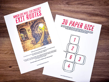 Decision Quest: Dragon's Den is a team-building activity and icebreaker game in the form of a printable PDF file. The activity includes read-aloud story sheets, item cutouts, a 3D paper dice, facilitator instructions, and everything you need to play through this adventure scenario.