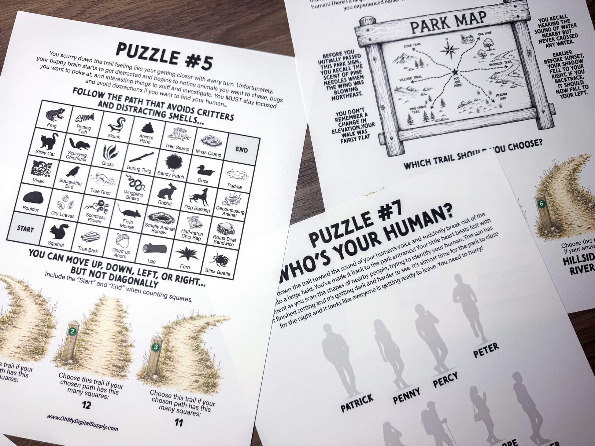 Puppy Panic is a printable Escape Room puzzle game for small groups! Great as a team building activity or icebreaker game. Players must solve 7 puzzles within a 30 minute time limit. This pug themed game includes an intro story as well as good and bad story endings.