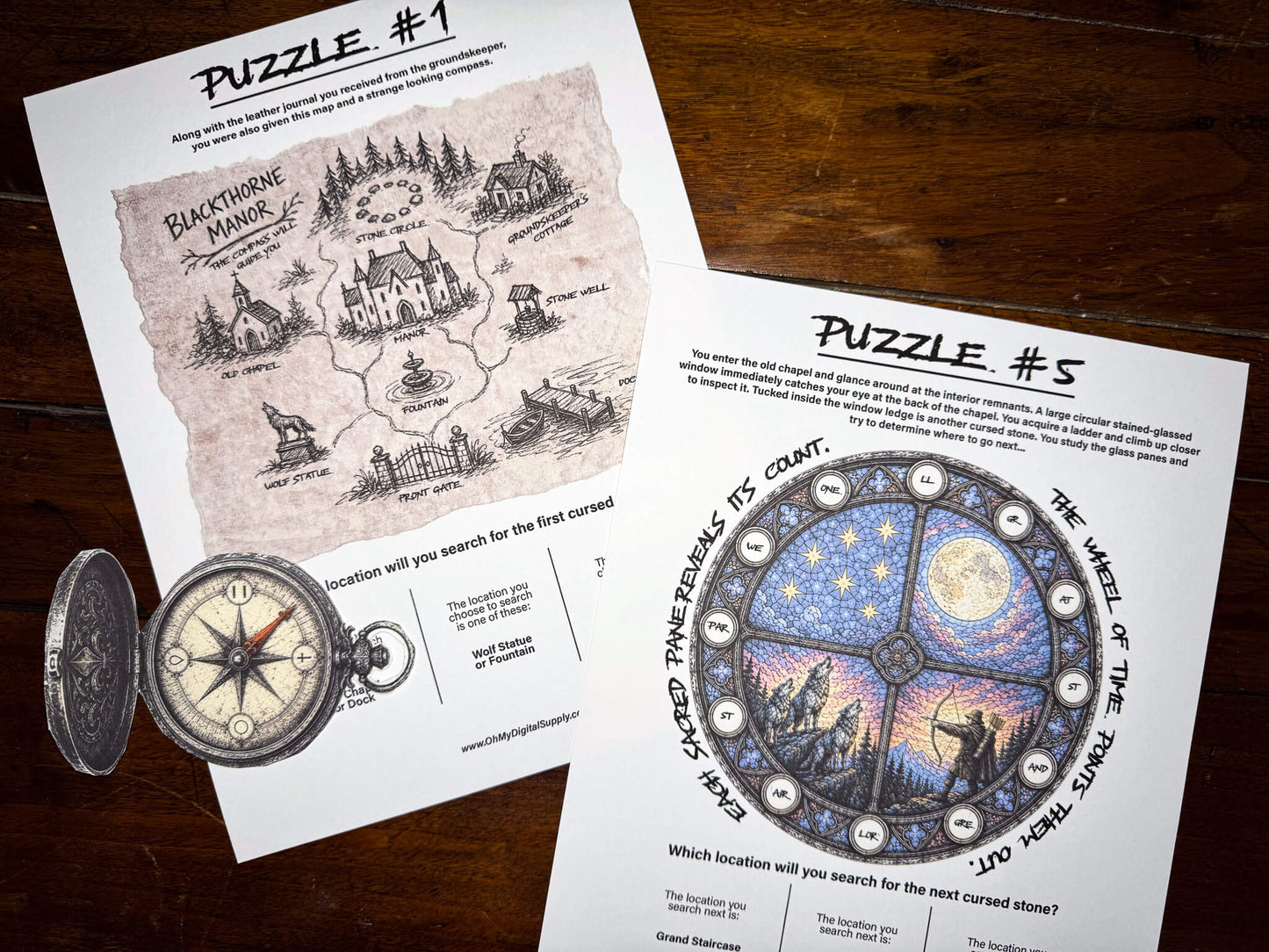 A printable Halloween escape room game called Blood Moon Rising with various puzzle sheets, story sheets, instructions, and facilitator guide all in printable PDF format. A 30 minute group activity for team-building or use as an icebreaker game.