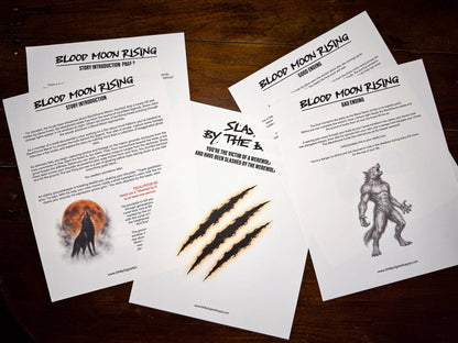 A printable Halloween escape room game called Blood Moon Rising with various puzzle sheets, story sheets, instructions, and facilitator guide all in printable PDF format. A 30 minute group activity for team-building or use as an icebreaker game.