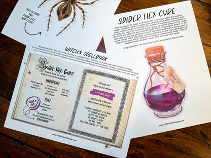 A printable group escape room game called Witch&#39;s Hex. This supernatural themed team building activity involves 13 puzzles and a final incantation that must be solved in order to save your friend from a witch&#39;s hex.