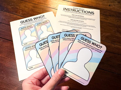 Guess Who? group team building activity and icebreaker game.