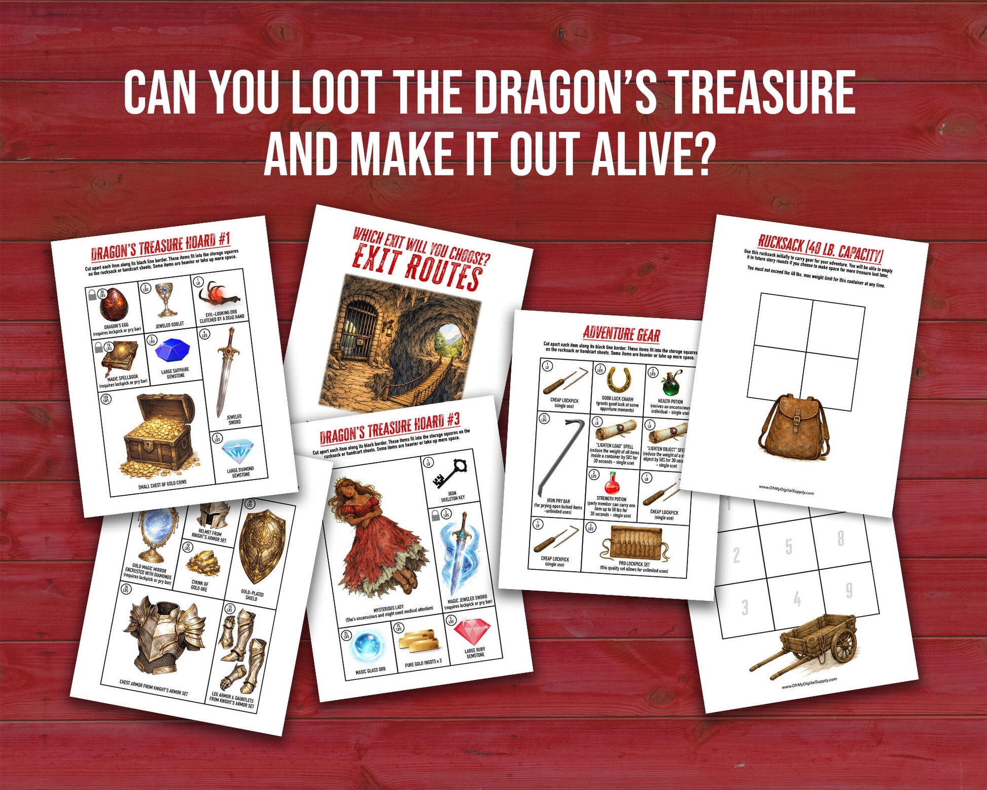Decision Quest: Dragon's Den is a team-building activity and icebreaker game in the form of a printable PDF file. The activity includes read-aloud story sheets, item cutouts, a 3D paper dice, facilitator instructions, and everything you need to play through this adventure scenario.