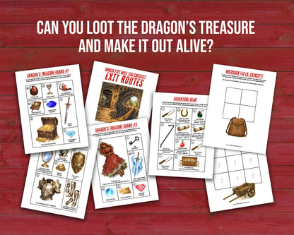 Decision Quest: Dragon's Den is a team-building activity and icebreaker game in the form of a printable PDF file. The activity includes read-aloud story sheets, item cutouts, a 3D paper dice, facilitator instructions, and everything you need to play through this adventure scenario.