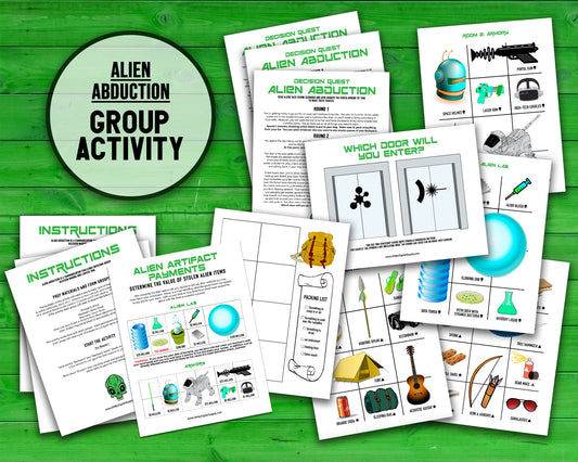 Alien Abduction Decision Quest Group Team Building Activity and Icebreaker game.