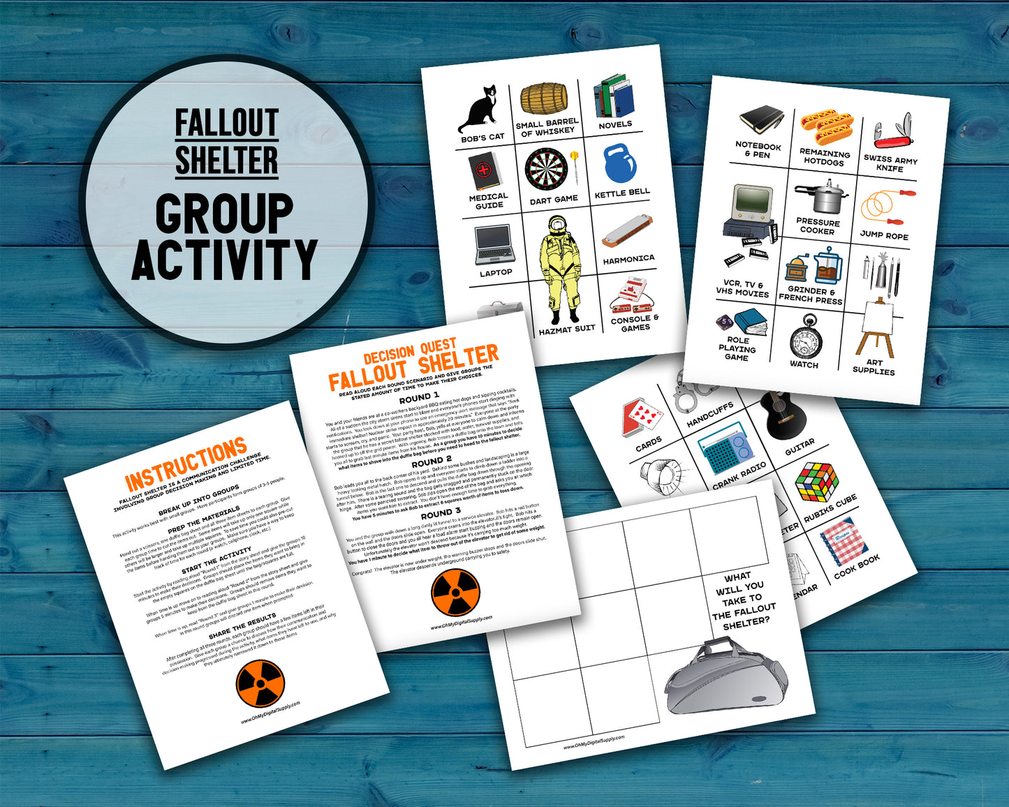 Fallout Shelter Decision Quest Group Team Building Activity and Icebreaker game.