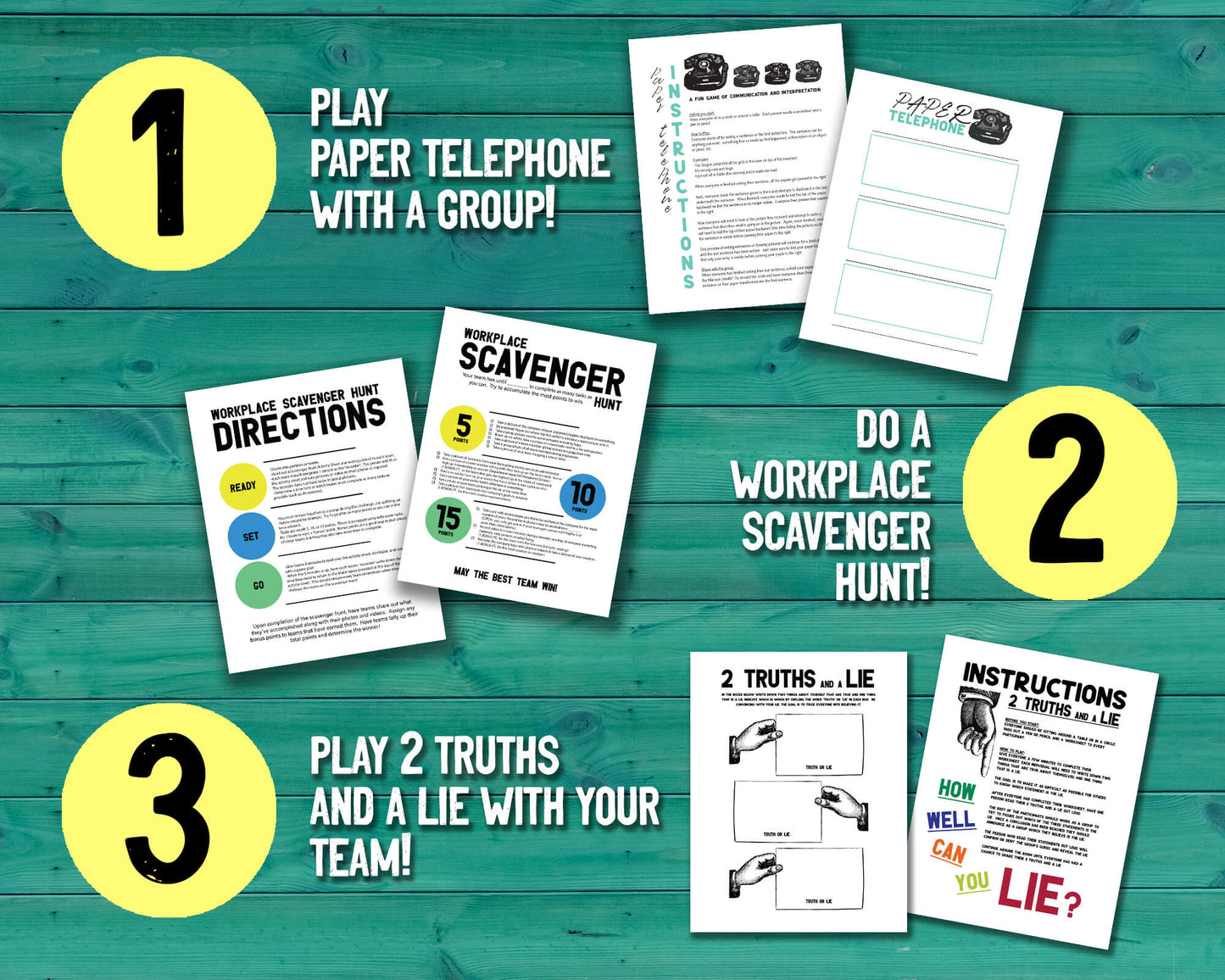 Team Building BUNDLE of Printable Workplace Icebreaker Games & Group Activities