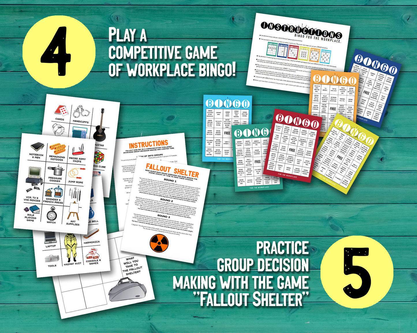 Team Building BUNDLE of Printable Workplace Icebreaker Games & Group Activities