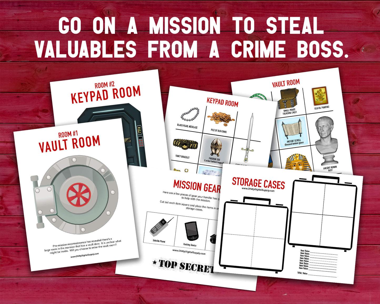 Covert Heist Decision Quest Group Team Building Activity and Icebreaker game.