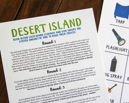 Desert Island Decision Quest Group Team Building Activity and Icebreaker game.